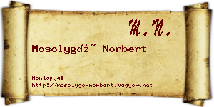 Mosolygó Norbert névjegykártya
