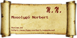 Mosolygó Norbert névjegykártya